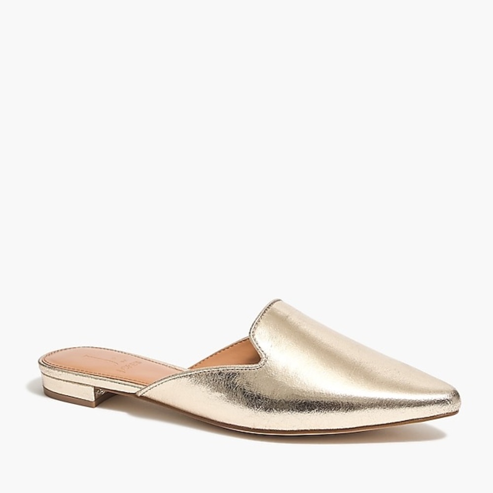 JCrew Metallic Mule